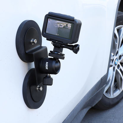Picture of PellKing Magnet Camera Mount for GoPro,Heavy-Duty Metal Car Powerful Magnetic Camera Mount with 360 Degree Rotation Ball Head for Car Body,Compatible with GoPro Hero 9 Black 8/7/6/5,Etc