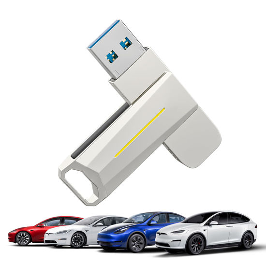 Picture of SUMK 3.2 USB Flash Drive for Tesla Model 3/Y/S/X, [Universal Model] 128GB, 200MB/S Memory Stick Compatible for Car Audio System & Dashcam Sentry Mode, Laptop, Tablet, Smart TV and Gaming Console
