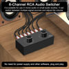 Picture of Dingsun 6-Way Audio Switcher, RCA Stereo Audio Switcher, Plug & Play Compatible with TV, Blu -Ray Player, DVD Player, CD, Amplifier, Speaker (6 in 1 Out)