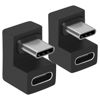 Picture of USB C 180 Degree Angled Adapter, U Shape USB C 3.1 Male to Female Adapter, Type C Angled Adapter Data Transfer Connector Compatible for Samsung, MacBook and More