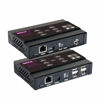 Picture of Basicolor 4K PoE HDMI KVM Extender Over IP, USB Ethernet Extender Over Cat5 Cat6 up to 328ft(100m), Plug & Play Lossless & Near Zero Latency, Support Point to Point & TX RX Team Connection