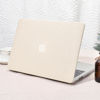 Picture of Seorsok Compatible with MacBook Air 15 inch Case 2023 2024 Release A2941 M2&M3 A3114 Liquid Retina Display Touch ID,Elegant Leather Plastic Hard Case Transparent Keyboard Cover,Beige Woven Fabric
