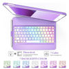 Picture of MMK Keyboard Case for iPad 7th/8th/9th Gen 10.2 inch 2019/2020/2021, Bluetooth, 360 Rotatable, 10 Color Backlit Keyboard Cover Tablet Case