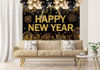 Picture of LYRYGS New Year Backdrop Happy New Year Backdrop Black Golden New Year Eve Photography Backdrop New Year Photo Backdrops New Year Party Banner Decor cp-562 7x5ft