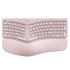 Picture of Nulea RT05B Wireless Ergonomic Keyboard, Split Keyboard with Cushioned Wrist Rest, Bluetooth and USB Connectivity, USB-C Rechargeable Pink Grey