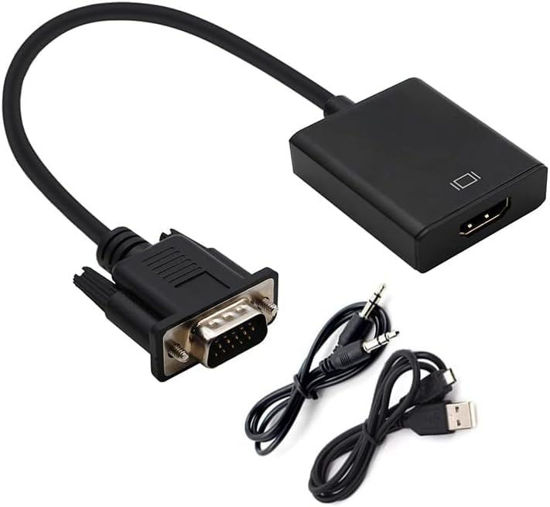 Picture of BUBUCAM VGA to HDMI Adapter, Audio Support 1080P Resolution VGA to HDMI Adapter(Male to Female) for Computer, PC, Laptop, Monitor