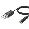 Picture of Cubilux USB to 3.5mm Jack Audio Adapter,USB A to AUX Cable with TRRS 4-Pole Adapter,External Stereo Sound Card Compatible with PS5 PS4, Windows Linux Laptop PC Computer Raspberry Pi, 4 FT