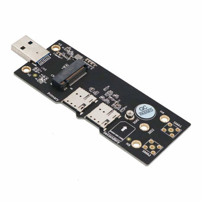 Picture of NGFF(M.2) to USB 3.0 Adapter with Dual Nano SIM Card Slot for 3G/4G/5G Module