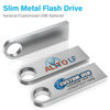 Picture of ABLAZE 32GB USB Flash Drive 10 Pack, Metal Flash Drive USB 2.0 Thumb Drives with Keychains USB Stick 32GB USB Drive Pendrive
