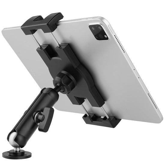 Picture of Aluminum Heavy Duty Drill Base Tablet Mount for Truck,Commercial Vehicles,Dashboard,Boat,Car and Wall,Tablet Holder for truck Compatible with 4"-12.9" iPad Pro/Mini/Galaxy Tab,Large Case Friendly