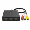 Picture of Dingsun 3 Port HDMI to RCA Converter, HDMI to AV Adapter for Older TV, HDMI to Composite Converter, for Fire Stick, Roku, PS4, Appler TV, HD Play, PC, DVD Players etc.