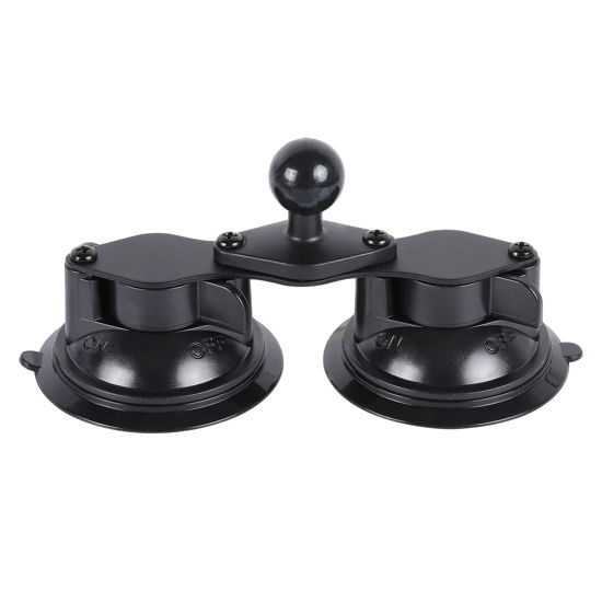 Picture of Dual Suction Cup Base with 1" Ball, Heavy Duty 2 Suction Car Mount Base Compatible with RAM Mounts and Other B Size Double Socket Arm