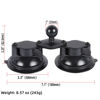 Picture of Dual Suction Cup Base with 1" Ball, Heavy Duty 2 Suction Car Mount Base Compatible with RAM Mounts and Other B Size Double Socket Arm
