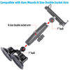 Picture of Dual Suction Cup Base with 1" Ball, Heavy Duty 2 Suction Car Mount Base Compatible with RAM Mounts and Other B Size Double Socket Arm
