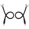 Picture of GINTOOYUN 2 Pack DC Power Pigtails Cable, DC 5.5mm x 2.5mm Male Plug Jack to Bare Wire Open End Power Supply Replacement Repair Cord, for Security Camera,LED Strip Light,DVR 0.8FT(black-0.25m)