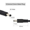 Picture of GINTOOYUN 2 Pack DC Power Pigtails Cable, DC 5.5mm x 2.5mm Male Plug Jack to Bare Wire Open End Power Supply Replacement Repair Cord, for Security Camera,LED Strip Light,DVR 0.8FT(black-0.25m)