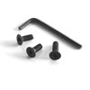 Picture of Emart Backdrop Stand Replacrment Parts, 3 PCS Black Flat Head Hexagon Screws for Backdrop Stands Accessories Kit, 3 PCS Wing Nuts with Washer, 1 PCS Allenkey