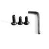 Picture of Emart Backdrop Stand Replacrment Parts, 3 PCS Black Flat Head Hexagon Screws for Backdrop Stands Accessories Kit, 3 PCS Wing Nuts with Washer, 1 PCS Allenkey