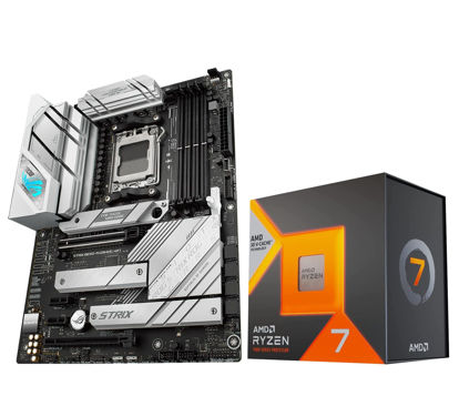 Picture of Micro Center AMD Ryzen 7 7800X3D Unlocked Desktop Processor Bundle with ASUS ROG Strix B650-A Gaming WiFi 6E AM5 (LGA1718) Ryzen 7000 Gaming Motherboard
