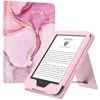 Picture of MoKo Case Fits 6" Kindle(11th Generation, 2022 Release)/Kindle(10th Gen,2019)/Kindle(8th Gen, 2016), Ultra Lightweight PU Shell Cover with Auto Wake/Sleep for Kindle 2022, Light Pink Gold Marble