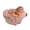 Picture of Coberllus Newborn Baby Photo Props Blanket Handmade Knitted Twist Wrap Posing Aid Backdrops for Boy Girls Photography Shoot (Taro Purple)