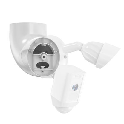 Picture of MSAFF Eave Mount for Ring Floodlight Cam Wired Pro/Plus & Blink Wired Floodlight Camera - ABS Stability Protective Case Perfectly Compatible (White)