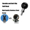 Picture of Mohists 1 Inch Ball Mount with M6 x 1.0mm Threaded Post Ball Mounts Compatible with RAM Mounts B Size 1" Portable Screw Ball Head for Bike, Motorcycle,ATV,Rearview Mirror Black, 2Pcs