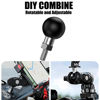 Picture of Mohists 1 Inch Ball Mount with M6 x 1.0mm Threaded Post Ball Mounts Compatible with RAM Mounts B Size 1" Portable Screw Ball Head for Bike, Motorcycle,ATV,Rearview Mirror Black, 2Pcs