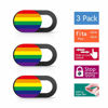 Picture of SIREG Webcam Cover Ultra Thin - Web Camera Cover fits Laptop,Tablet, Computer, Smartphone, Protect Your Privacy and Security,Strong Adhesive (Rainbow-Black & 3 Pack)