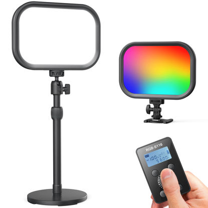 Picture of RALENO 20W RGB Key Light, 1570Lux/0.5m Streaming Light with 2.4G Magnetic Remote and Stand, 2500-8500K Adjustable Studio Video Light for Video Recording Gaming YouTube Zoom Meetings Photography