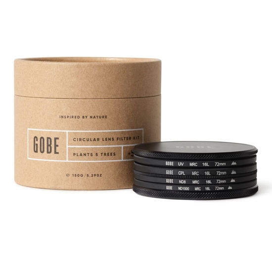 Picture of Gobe 72mm UV, Circular Polarizing (CPL), ND8, ND1000 Lens Filter Kit (2Peak)