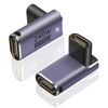 Picture of Poyiccot USB C Coupler 240W, USB C Female to Female Adapter, 90 Degree USB C Coupler Extender Adapter Supports 40Gbps Fast Charging & 8K Video Output for Thunderbolt 4/3 iPad，MacBook, 2Pack