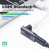 Picture of Poyiccot USB C Coupler 240W, USB C Female to Female Adapter, 90 Degree USB C Coupler Extender Adapter Supports 40Gbps Fast Charging & 8K Video Output for Thunderbolt 4/3 iPad，MacBook, 2Pack