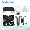 Picture of SCCCF Dual 40mm USB Fan with 3 Speeds Adjustable 5V PC Fan Mini Case Fan Quiet Computer Fan Compatible for PC, TV Box, Router, Xbox, Playstation