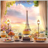 Picture of Yieldeer Paris Photo Backdrop Eiffel Tower Wall Tapestry French City Photography Background Parisian Themed Birthday Party Decorations Banner, 7x5ft