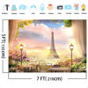 Picture of Yieldeer Paris Photo Backdrop Eiffel Tower Wall Tapestry French City Photography Background Parisian Themed Birthday Party Decorations Banner, 7x5ft