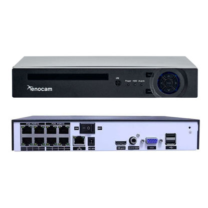 Picture of Xenocam 8CH PoE NVR 5MP H.265 Security Network Video Recorder Supports Up 8 X 5MP /4MP /3MP 1080P IP Cameras, Motion Detection Email Alerts USB Backup VGA and HDMI Output, NO HDD