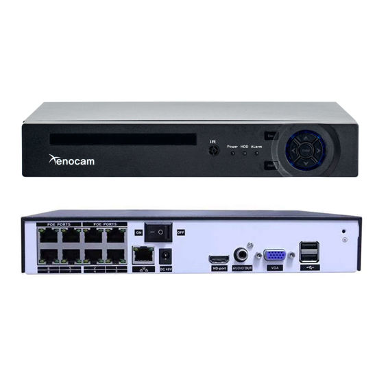 Picture of Xenocam 8CH PoE NVR 5MP H.265 Security Network Video Recorder Supports Up 8 X 5MP /4MP /3MP 1080P IP Cameras, Motion Detection Email Alerts USB Backup VGA and HDMI Output, NO HDD