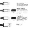 Picture of Multi Charging Cable, 10ft 2Pack Multi Phone Charger Cable Braided Universal 3 in 1 Charging Cord Extra Long Multiple USB Cable with USB C, Micro USB Port Connectors for Cell Phones and More