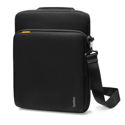 Picture of tomtoc Tablet Shoulder Bag for New 11 Inch iPad Pro M4 & iPad Air M2 2024, 10.9-inch iPad 10 & Air 5, 10.2-in iPad 9, 360 Protection Cordura Fabric Tablet Sleeve Carrying Case