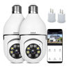 Picture of EDSACE Light Bulb Camera 2 Pack,5g Dual Band Bulb Camera,WiFi 6 Light Bulb Camera Pack of 2, 2.4G/5G WiFi Light Bulb Camera, Home Secuirty Socket Camera,360 Degree Panoramic Camera 2pcs