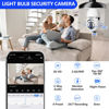 Picture of EDSACE Light Bulb Camera 2 Pack,5g Dual Band Bulb Camera,WiFi 6 Light Bulb Camera Pack of 2, 2.4G/5G WiFi Light Bulb Camera, Home Secuirty Socket Camera,360 Degree Panoramic Camera 2pcs