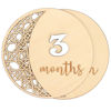 Picture of Baby Monthly Milestone, Wooden Baby Milestone Signs, Monthly Milestone Wood Discs, Baby Milestone Discs, Baby Photo Props Cards Interchangeable Number Set of 12 for Baby Growth Recording (Moon)