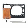 Picture of NICRYRIG Cage Kit for A6400 A6500 Sony Mirrorless Camera, with Wooden Handle Grip M2.5 Screw - 110