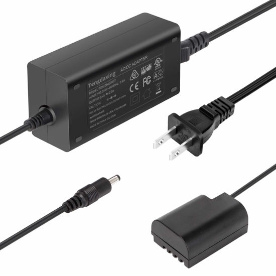 Picture of Tengdaxing DMW-AC10 DMW-AC8 DMW-DCC12 Wired Dummy Battery Power Adapter Kit BLF-19 Battery for Panasonic Lumix DMC-GH3 GH3K GH3H GH3A GH4 GH4K GH4H DC-GH5 GH5S GH5M G9 G9L G9K Cameras