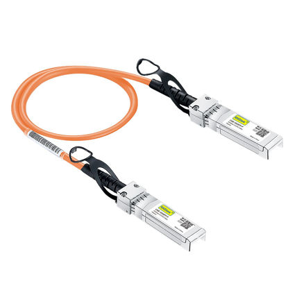 Picture of [Orange] Colored 10G SFP+ DAC Cable - Twinax SFP Cable for Ubiquiti UniFi Devices, 0.3-Meter(1ft)
