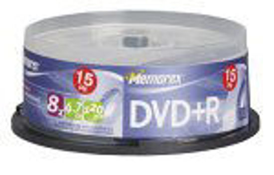 Picture of Memorex 4.7GB 8X DVD+R Media (15-Pack Spindle)