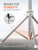 Picture of 71'' Phone Tripod Stand, Extendable Reinforced Aluminum Phone Stand with Wireless Remote, Stable Cellphone Tripod Compatible with iPhone 14/13/12 Galaxy S23/S22 Huawei (White)
