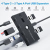 Picture of 10Gbps USB C Hub, 6 Ports USB C Splitter, Type-C and USB 3.2 to USB C Hub for PC, Laptop, MacBook Pro/Air, iMac, Surface Pro, Chromebook, Etc(HUB ONLY, Not Support Charging/Monitor)