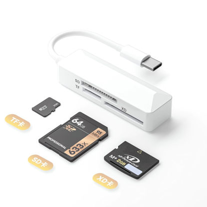 Picture of Micro SD Card Reader for iPhone 15,[MFi Certified] USB Type C Memory SD Card Reader Adapter SD TF XD Picture Card Camera Viewer for iPhone 15 Pro/15 Pro Max/15 Plus/iPad/Galaxy/Pixel/Laptop/PC